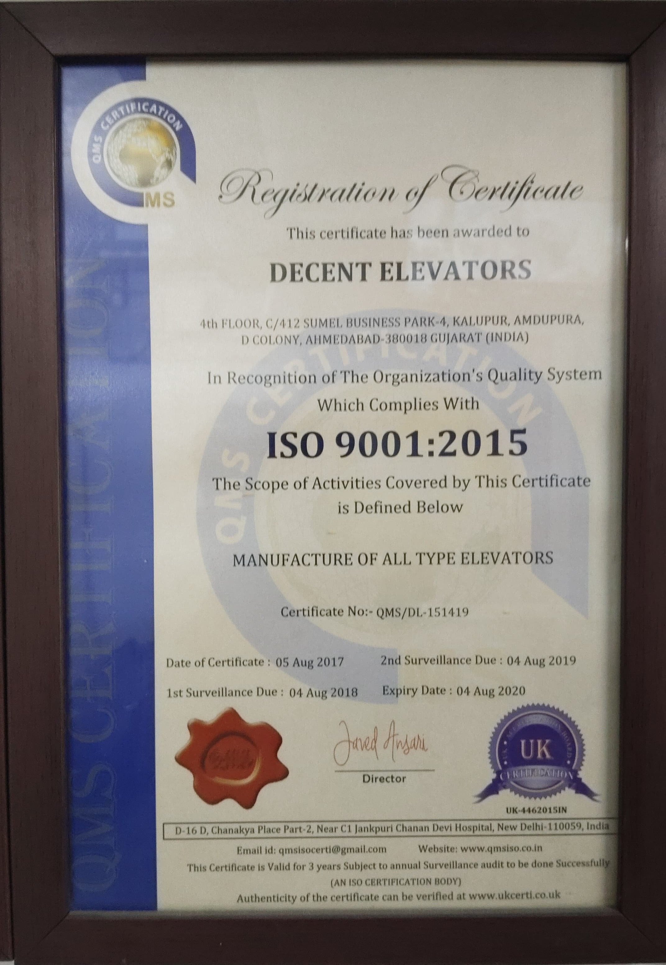 Certificate 1